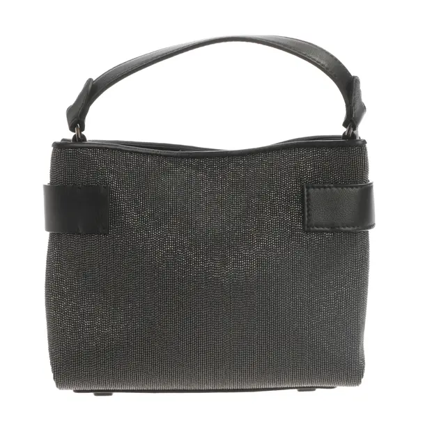 Handbag, in Black, Leather, Brunello Cucinelli