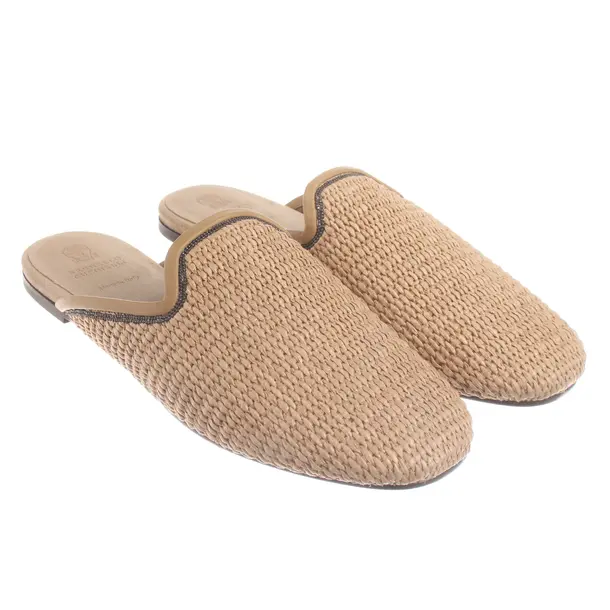 Mules, in Camel, Brunello Cucinelli