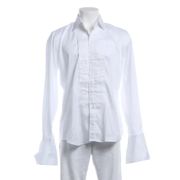 Shirt, in White, Cotton, Thom Sweeney