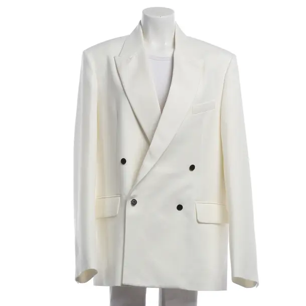 Blazer, in White, Viscose, Frankie Shop