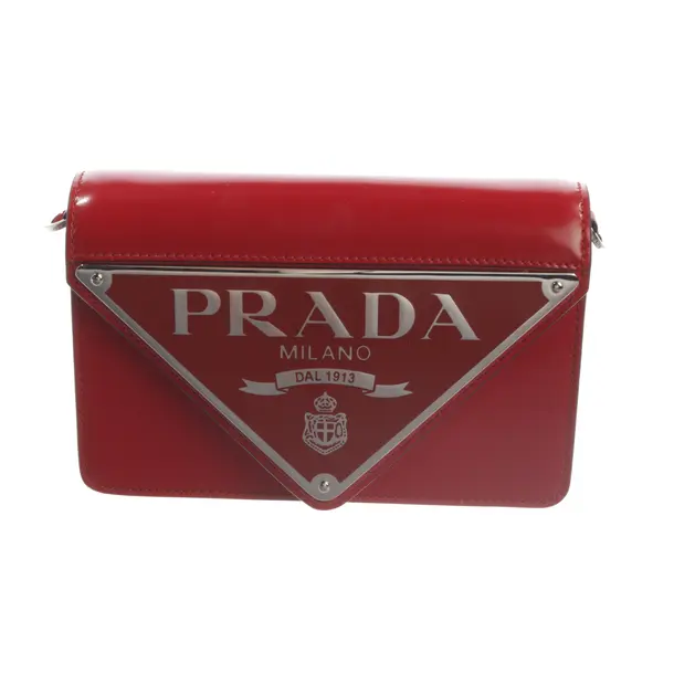 Cross Body Bag, in Red, Leather, Prada
