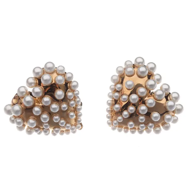 Earrings, in Gold, Metal (metallic, metallized), Oscar de la Renta