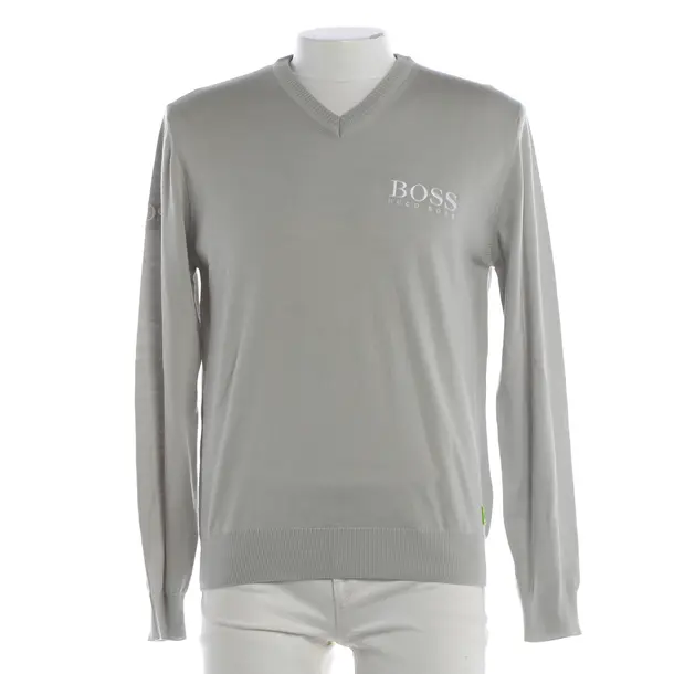 Jumper, in Gray, Wool, Hugo Boss Green