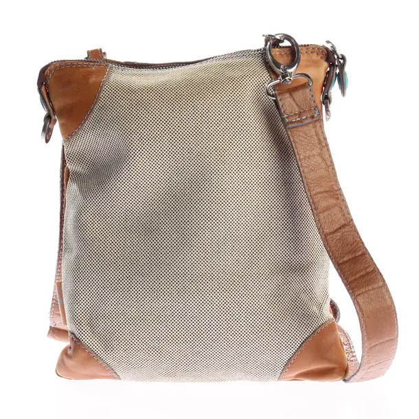 Schultertasche, in Hellbraun, Leder, Gabs