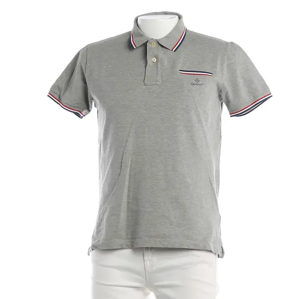 Poloshirt, in Hellgrau, Baumwolle, Gant