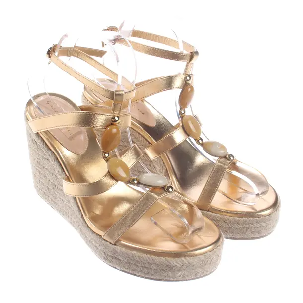 Wedges, in Gold, Gianvito Rossi
