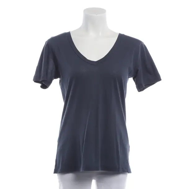 Shirt, in Navy, Cotton, Closed