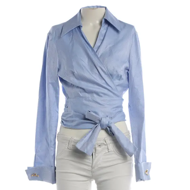 Bluse, in Blau, Baumwolle, Elisabetta Franchi