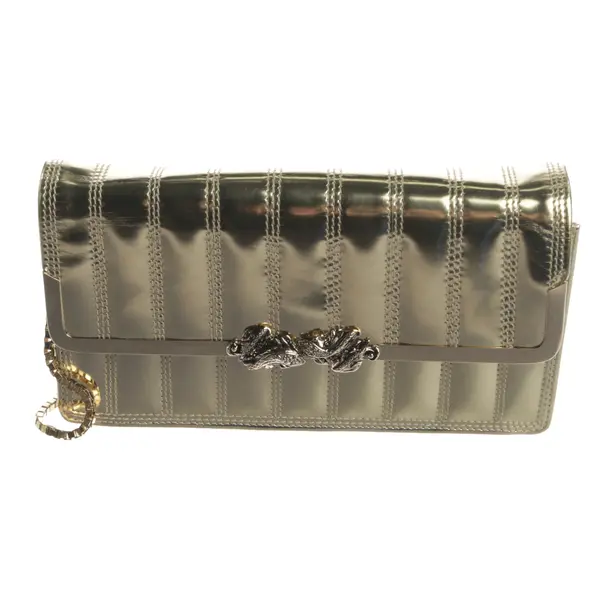 Clutch, in Gold, Leder, Roberto Cavalli