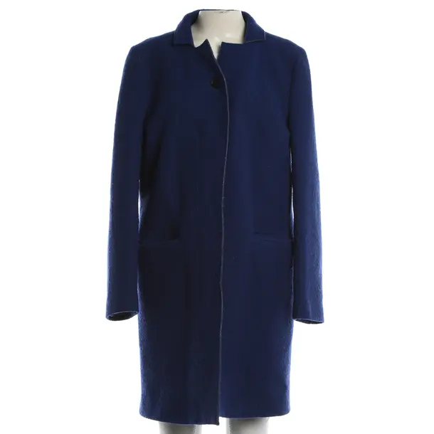 Mid-Season Jacket, in Blue, Velveteen, Closed