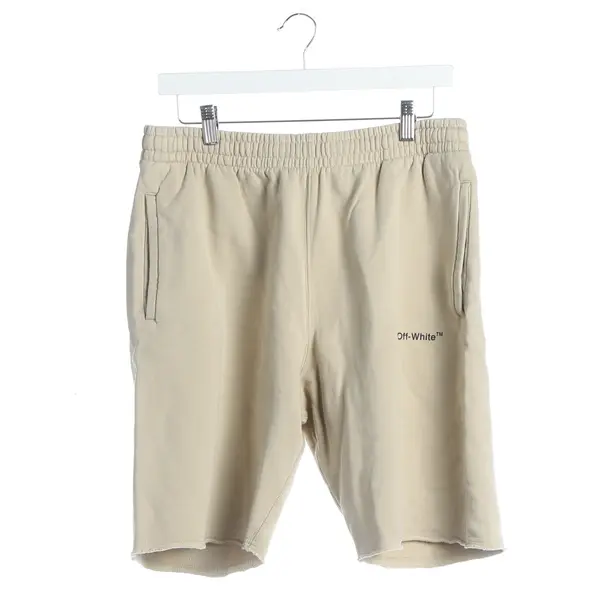 Bermuda Shorts, in Beige, Cotton, Off-White