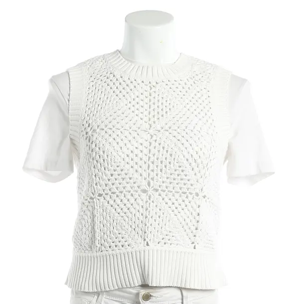 Sweater Vest, in White, Cotton, Marc O'Polo Denim