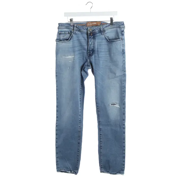 Straight Fit Jeans, in Blue, Cotton, Jacob Cohen