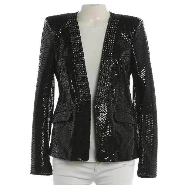 Blazer, in Schwarz, Leder, Pierre Balmain