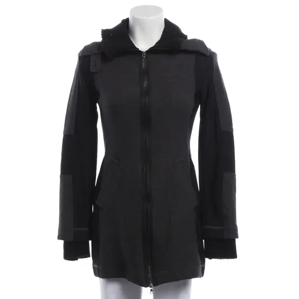 Zip-up Hoodie, in Gray, Wool, Marc Cain Sports