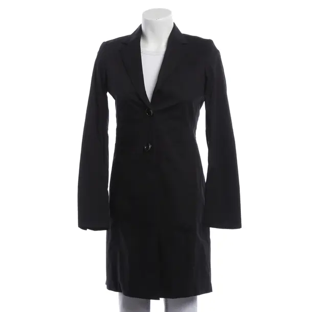 Mid-Season Coat, in Black, Cotton, Riani
