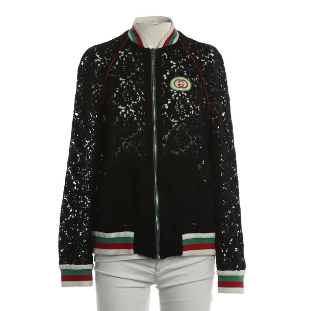 Sweatjacke, in Schwarz, Spitze, Gucci