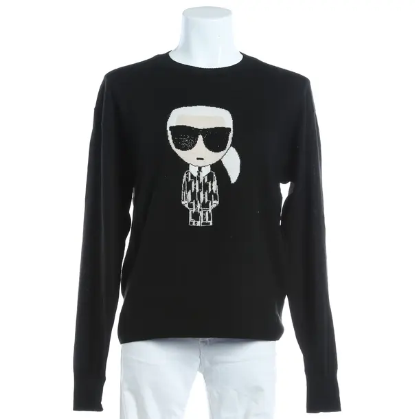 Pullover, in Schwarz, Wolle, Karl Lagerfeld