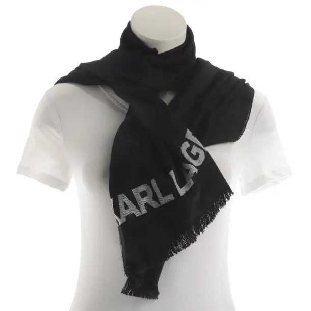 Tuch, in Schwarz, Baumwolle, Karl Lagerfeld