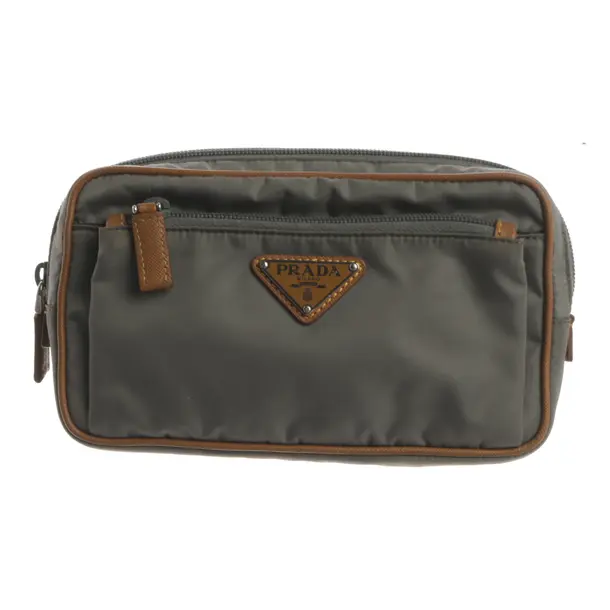 Gürteltasche, in Grau, Polyamid, Prada