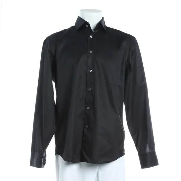 Shirt, in Black, Baumwolle, Van Laack