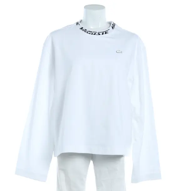 Felpa, in Bianco, Cotone, Lacoste