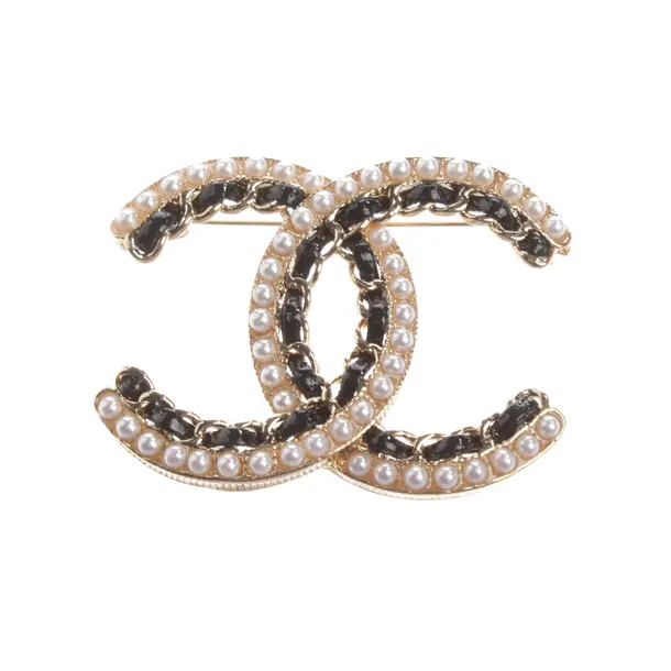 Brosche, in Mehrfarbig, Metall (metallisch, metallisiert), Chanel