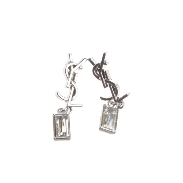 Earrings, in Silver, Metal (metallic, metallized), Saint Laurent