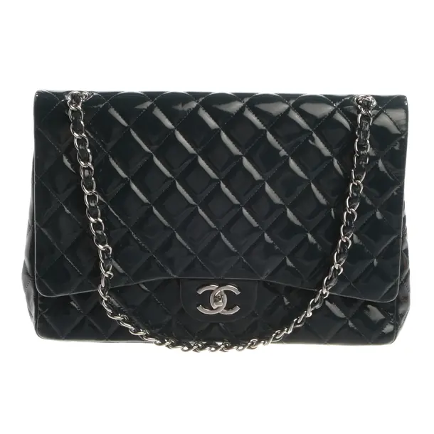 Schultertasche, in Navy, Leder, Chanel