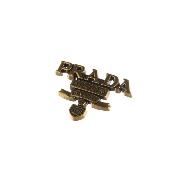 Brooch, in Gold, Metal (metallic, metallized), Prada
