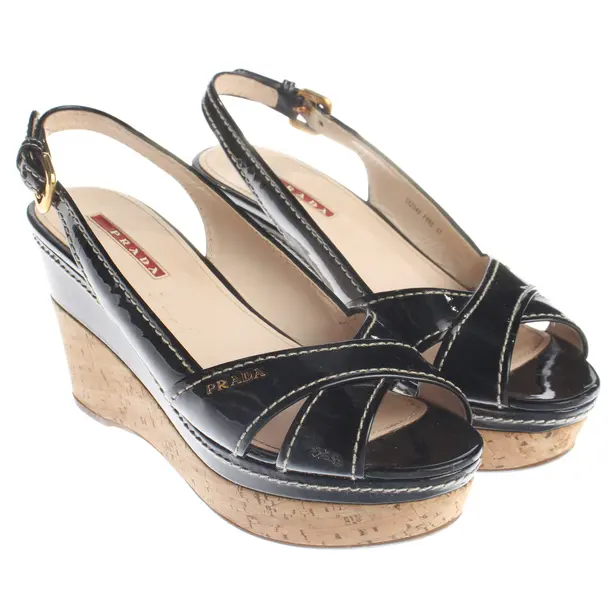 Wedges, in Schwarz, Prada Linea Rossa