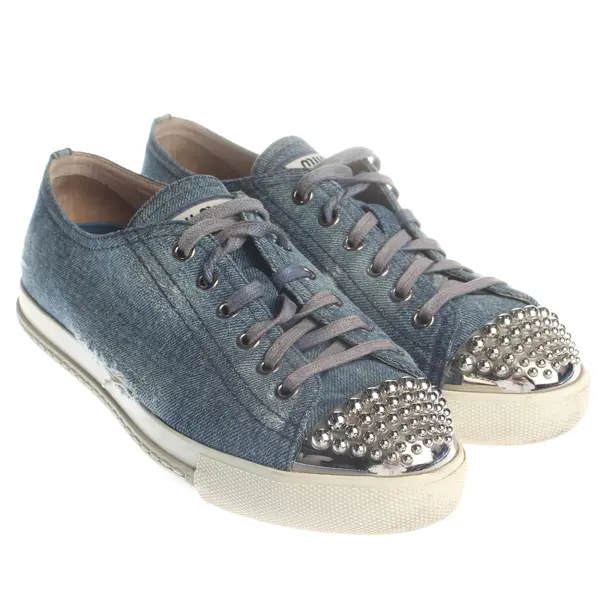 Sneakers, in Blue, Miu Miu