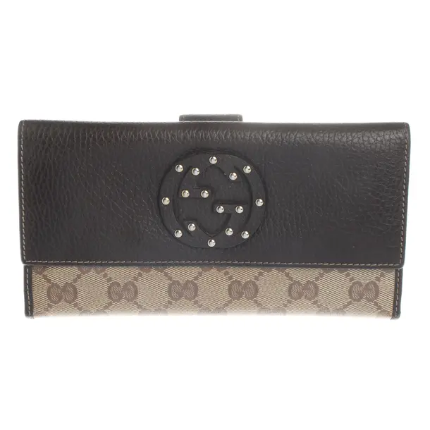 Geldbörse, in Dunkelbraun, Leder, Gucci