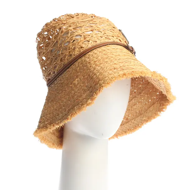 Hat, in Light Brown, Straw, Prada