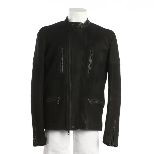 Giacca in pelle, in Nero, Pelle, Karl Lagerfeld