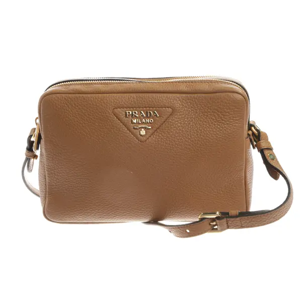 Cross Body Bag, in Light Brown, Leather, Prada