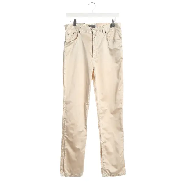 Pants, in Cream, Cotton, Versace Jeans Couture