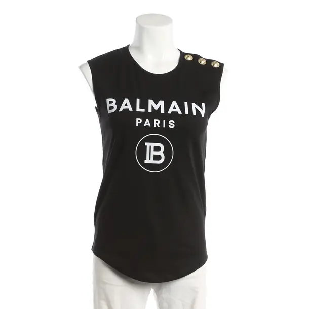 Top, in Schwarz, Baumwolle, Balmain