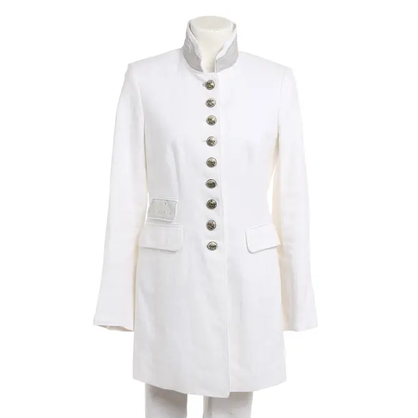 Mid-Season Coat, in White, Linen, Unger