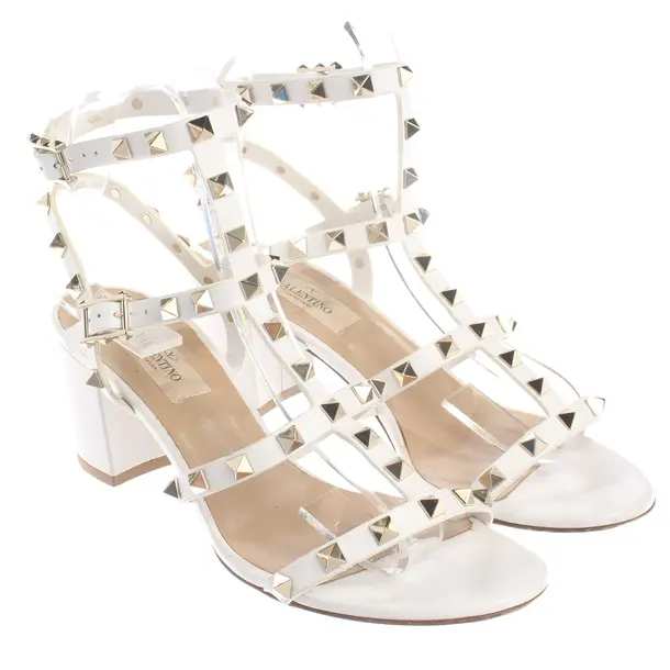 Heeled Sandals, in White, Valentino
