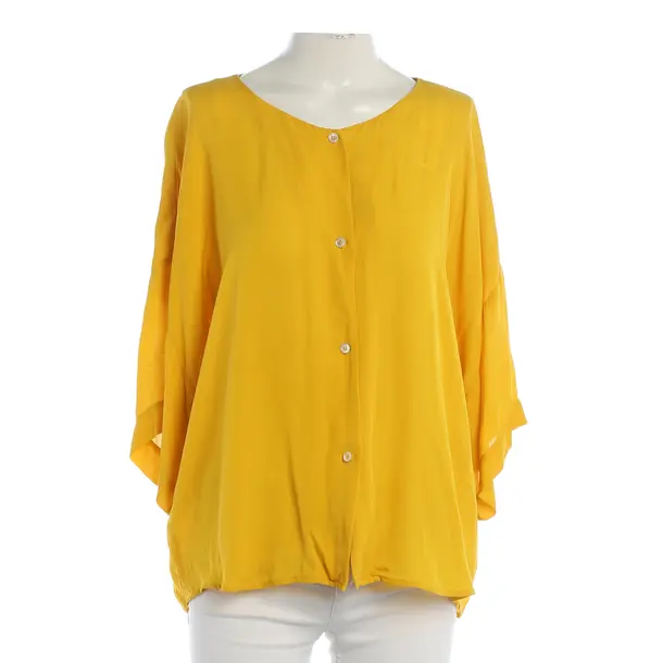 Blouse, in Mustard Yellow, Silk, Steffen Schraut