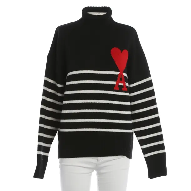 Wollpullover, in Schwarz, Wolle, Ami Paris