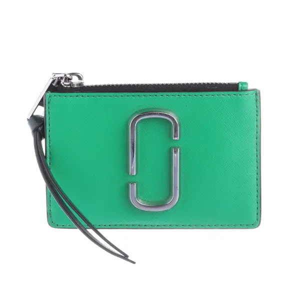 Geldbörse, in Grün, Leder, Marc Jacobs
