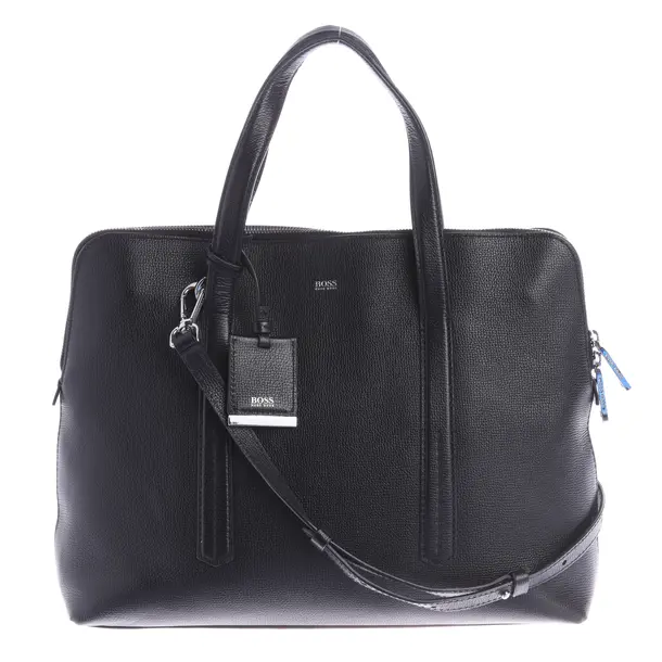Borsa per computer portatile, in Nero, Pelle, Hugo Boss