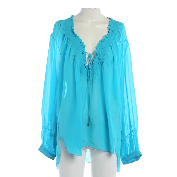 Blouse, in Blue, Viscose, Roberto Cavalli