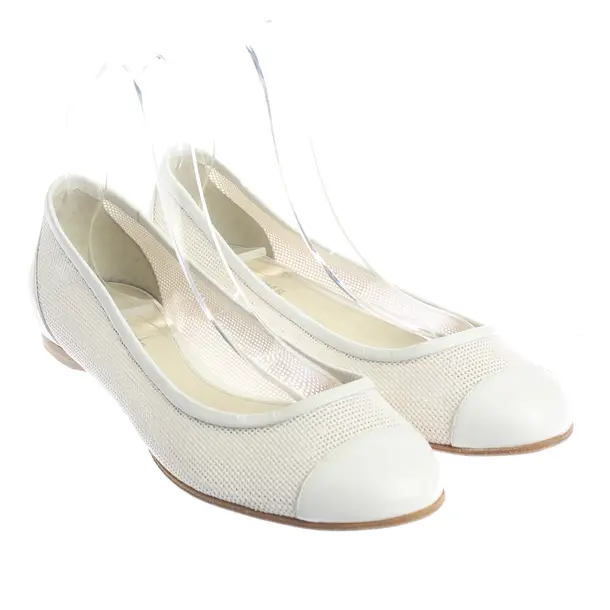 Ballerinas, in Weiß, Jil Sander