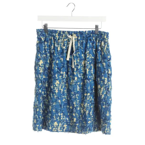 Skirt, in Blue, Cotton, Odeeh