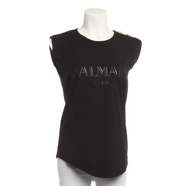 Top, in Schwarz, Baumwolle, Balmain