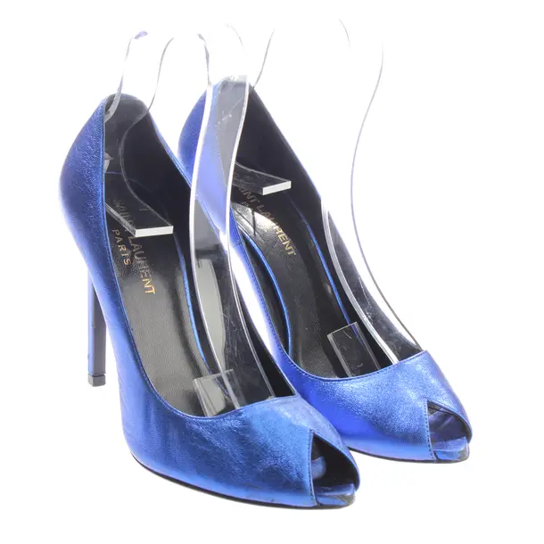 Peep Toes, in Blue, Saint Laurent