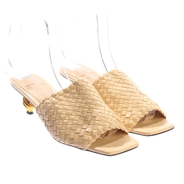Heeled Sandals, in Beige, Bottega Veneta